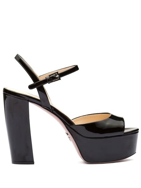 prada buckle strap sandals|Prada high heeled sandals.